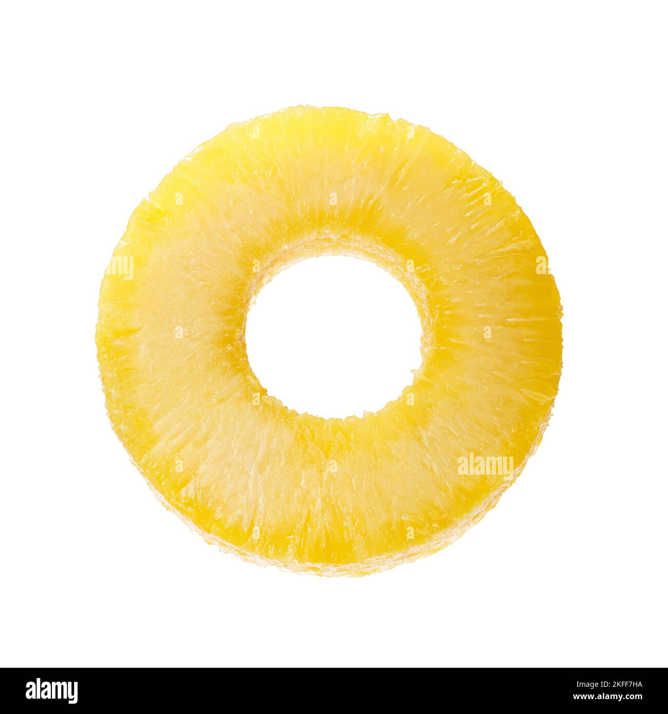 Single ring of fresh pineapple Stock Photo