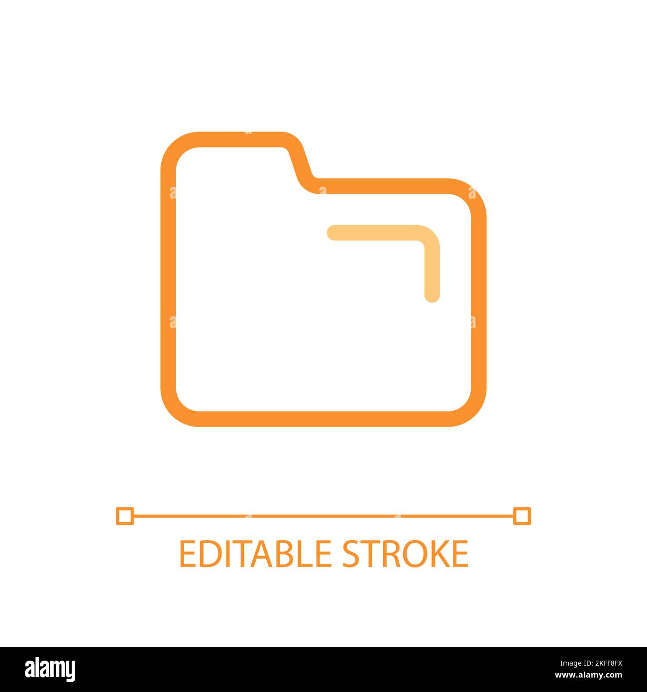 Folder pixel perfect color linear ui icon Stock Vector