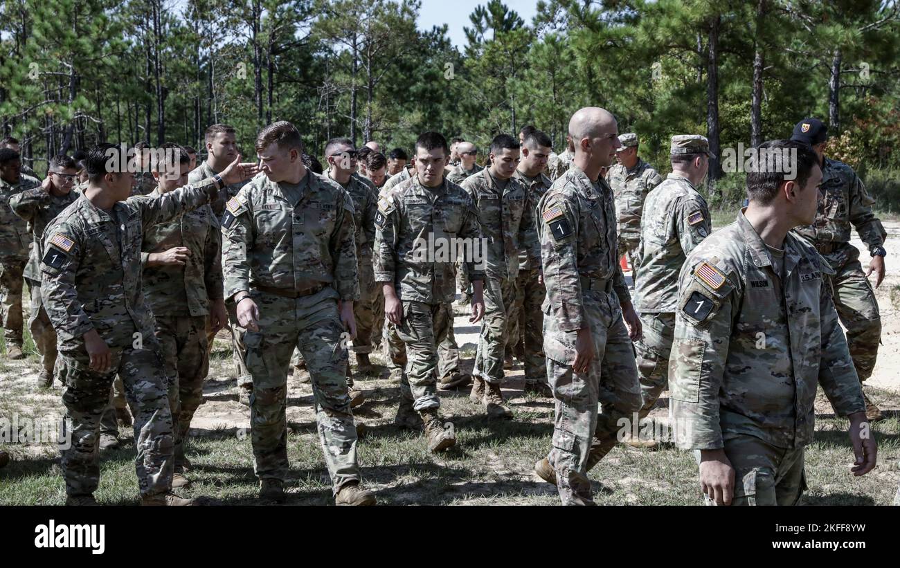 Squads competing in the U.S. Army Training and Doctrine Command Best