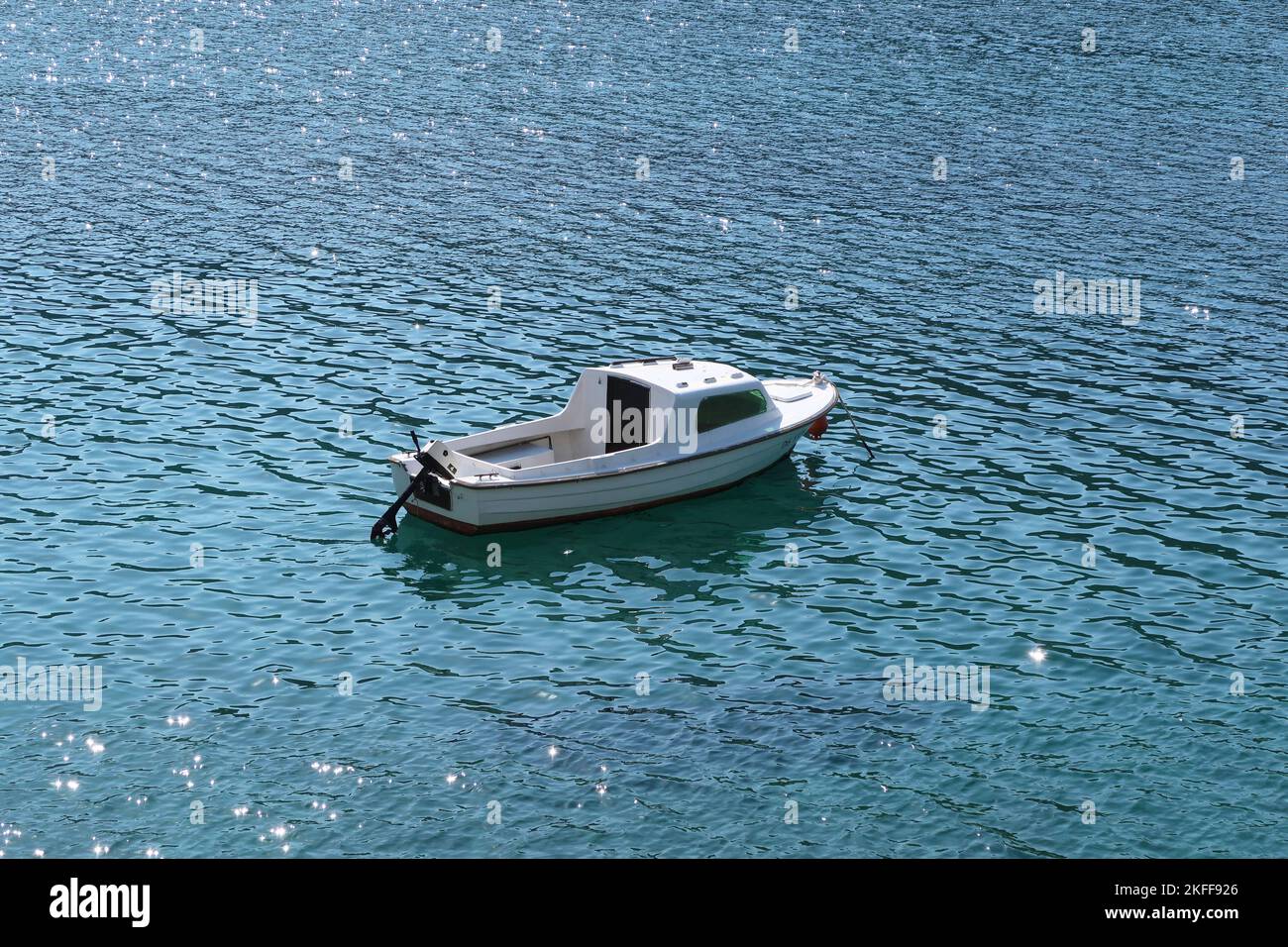 An aerial view of a sailing boat Stock Photo - Alamy