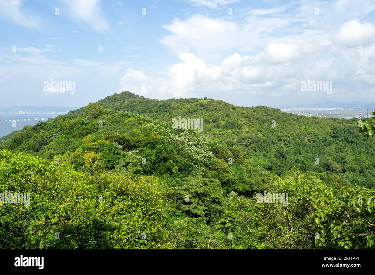 Green area, hills of the Sanjay Gandhi or Borivali National Park in Mumbai, India Stock Photo