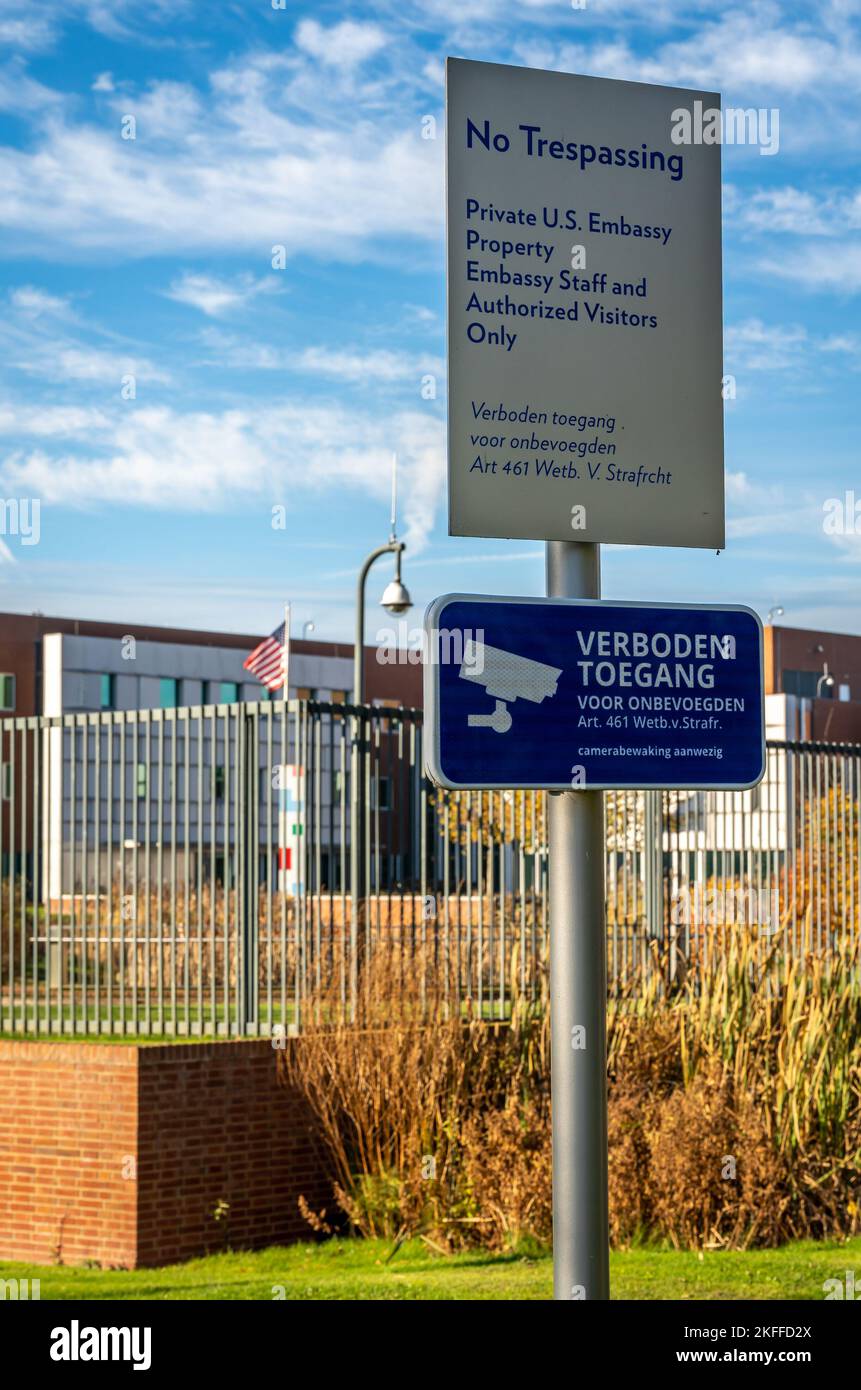 The Hague, The Netherlands, 13.11.2022, No Trespassing, private