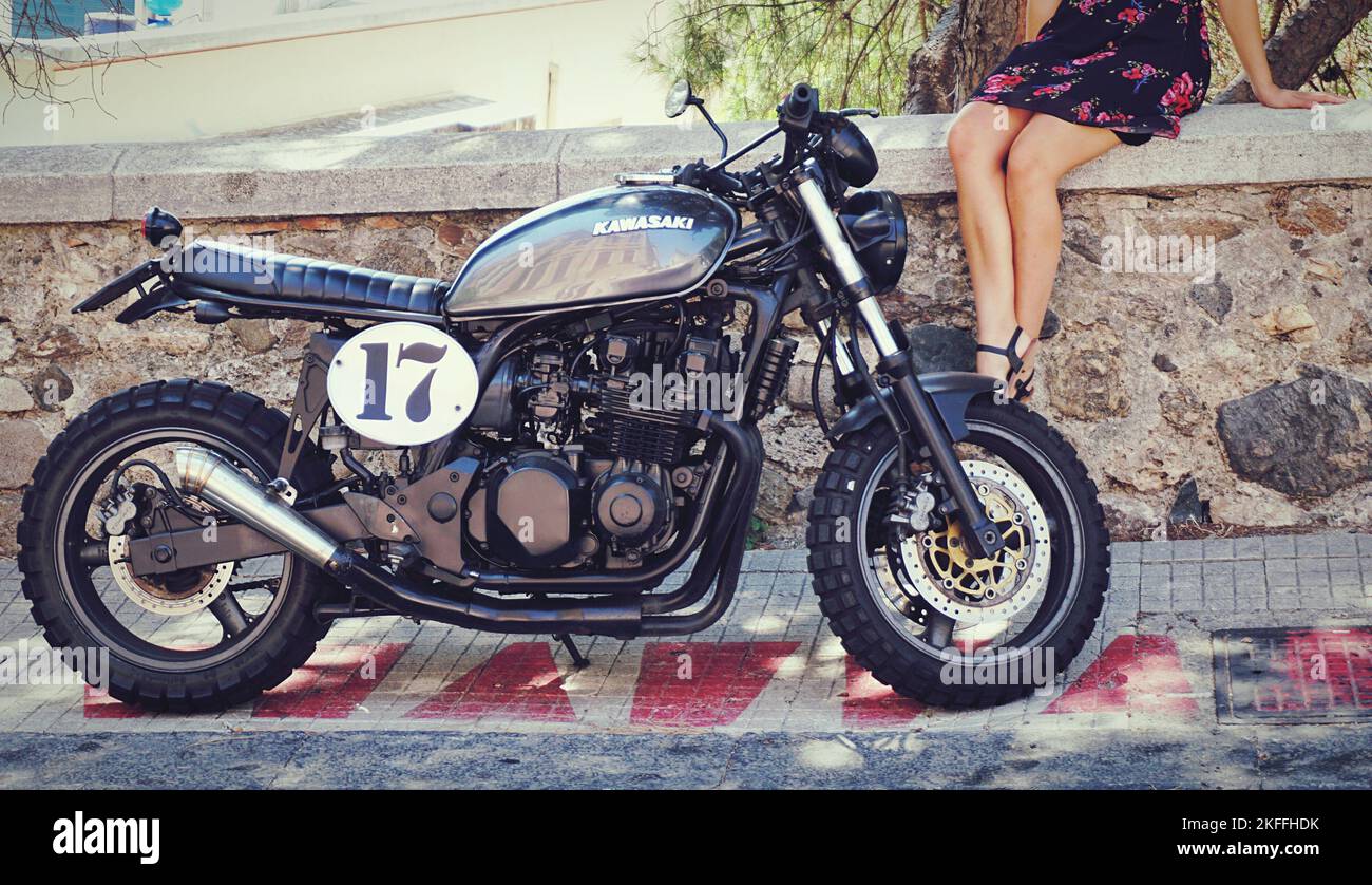 Black kawasaki hi-res stock photography and images - Alamy