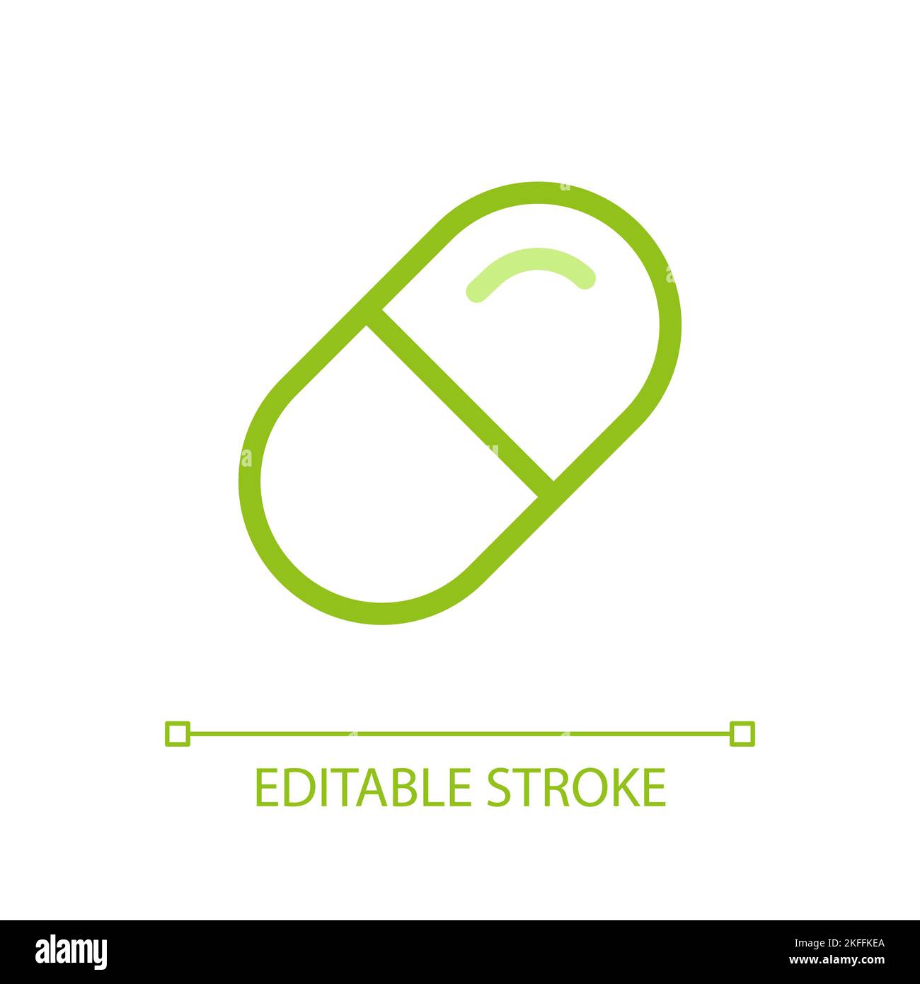 Medication pixel perfect color linear ui icon Stock Vector