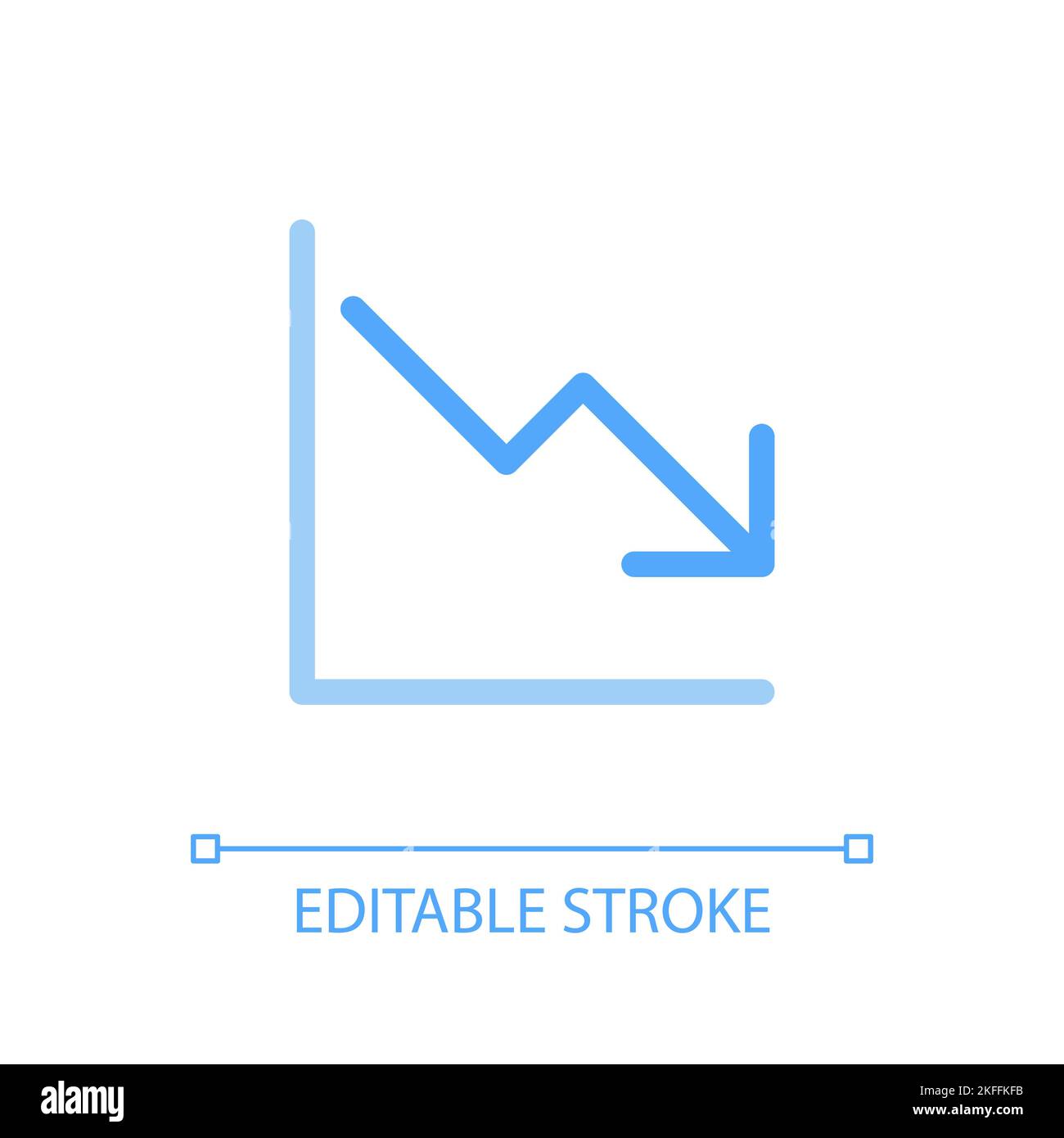 Diminution pixel perfect color linear ui icon Stock Vector