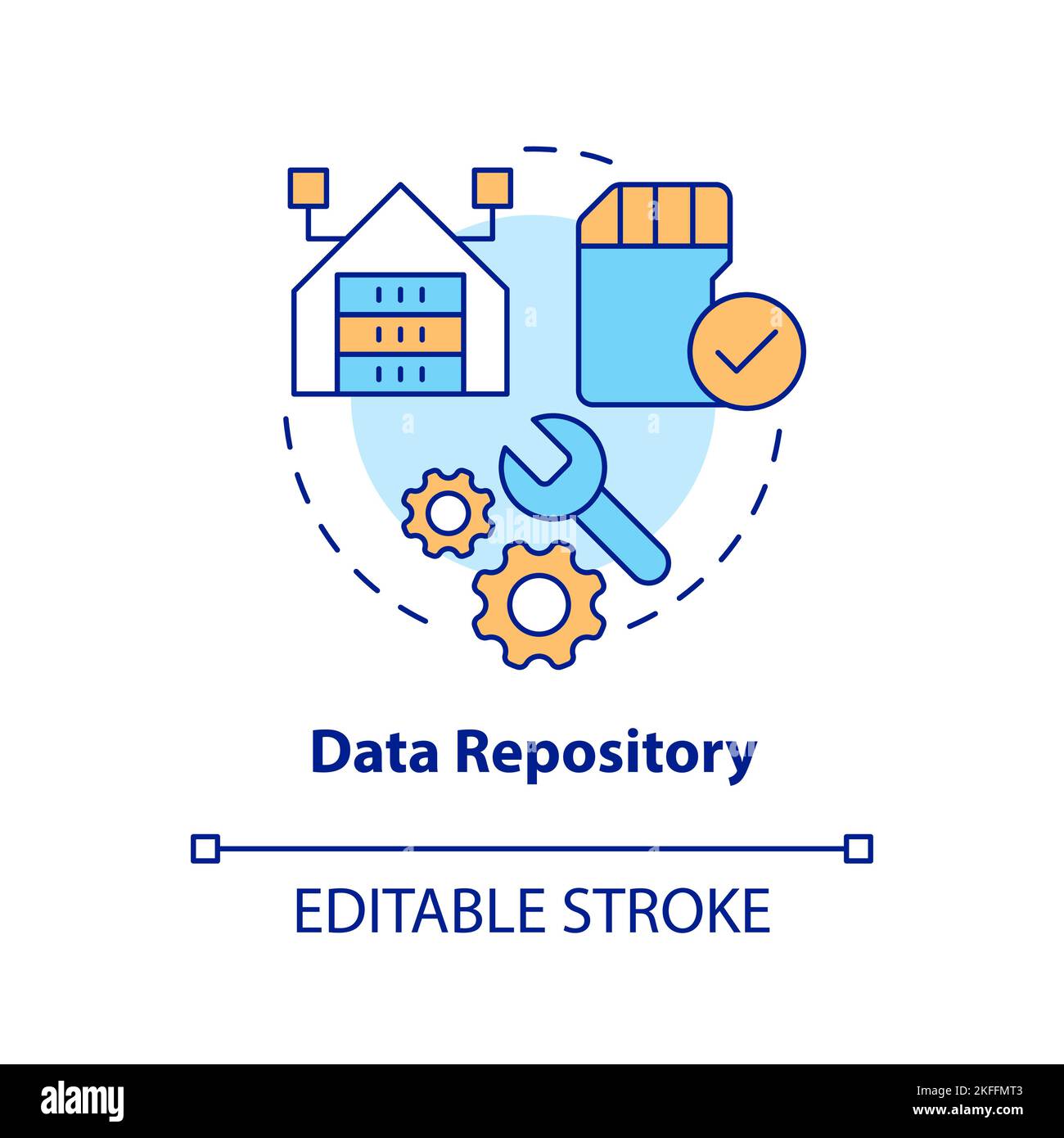 Data repository concept icon Stock Vector Image & Art - Alamy
