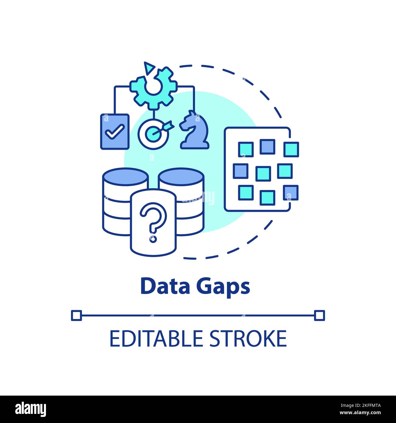 Data gaps concept icon Stock Vector Image & Art - Alamy
