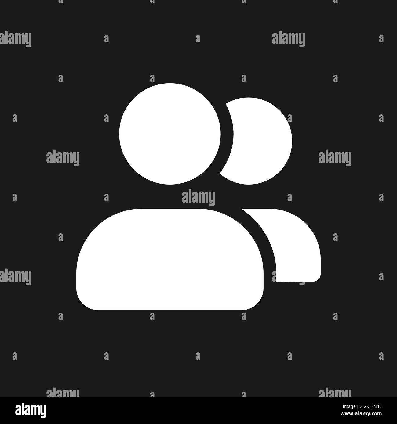 Accounts changing dark mode glyph ui icon Stock Vector