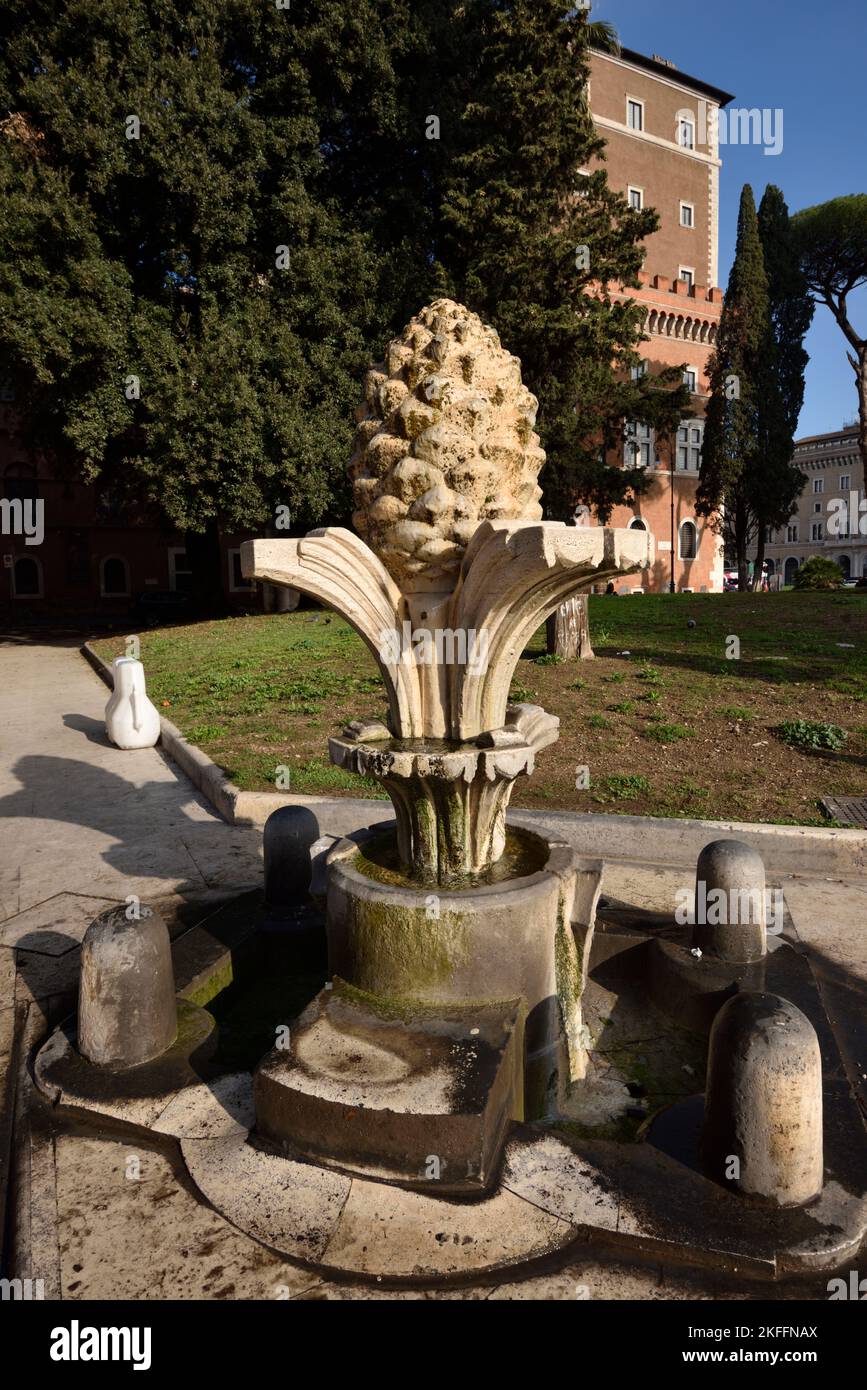 pigna fountain, rome, italy Stock Photo