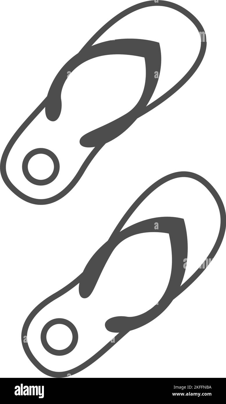 A pair of flip-flops isolated on the white background Stock Vector ...