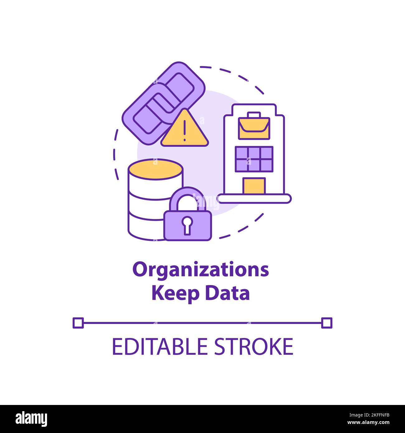 Organization keep data concept icon Stock Vector Image & Art - Alamy