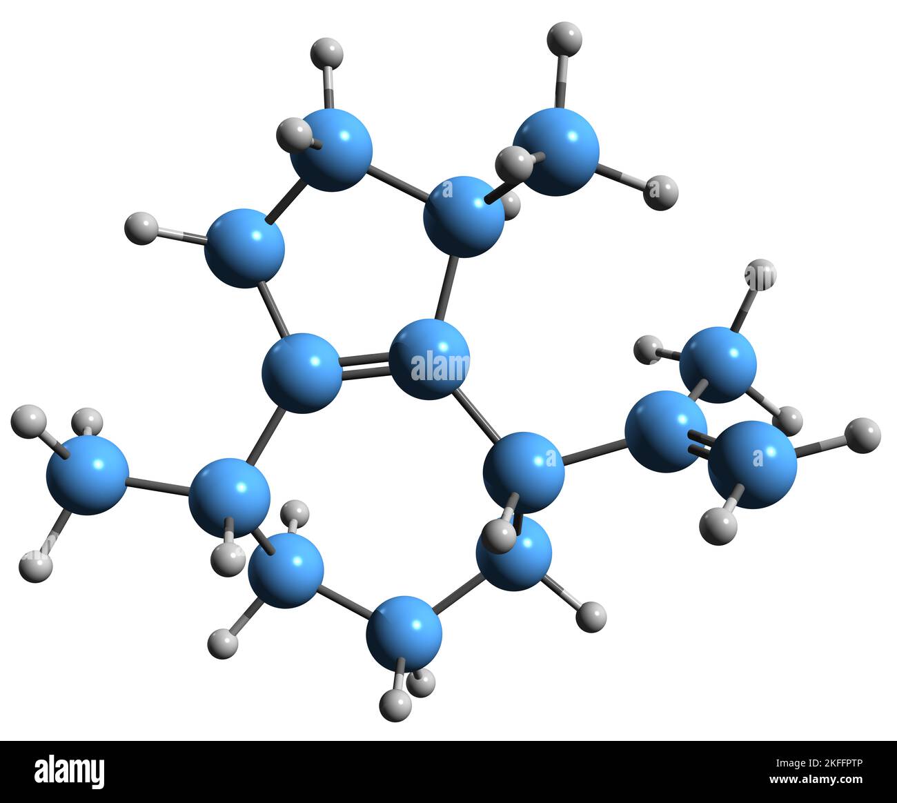 3D image of Guaiene skeletal formula - molecular chemical structure of