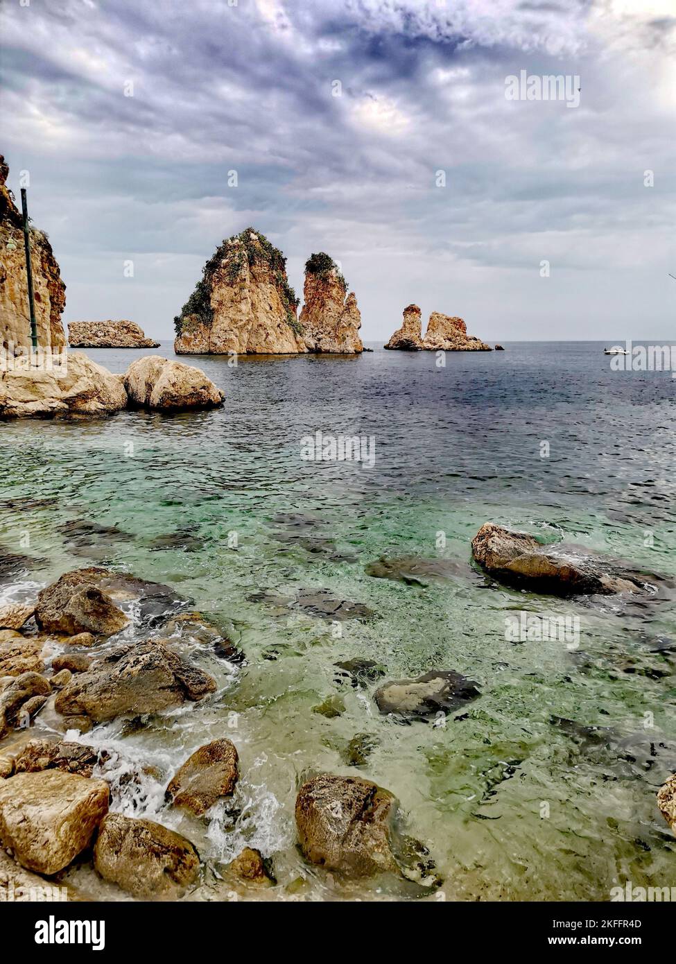 A beautiful landscape of rocks in the seawater Stock Photo - Alamy