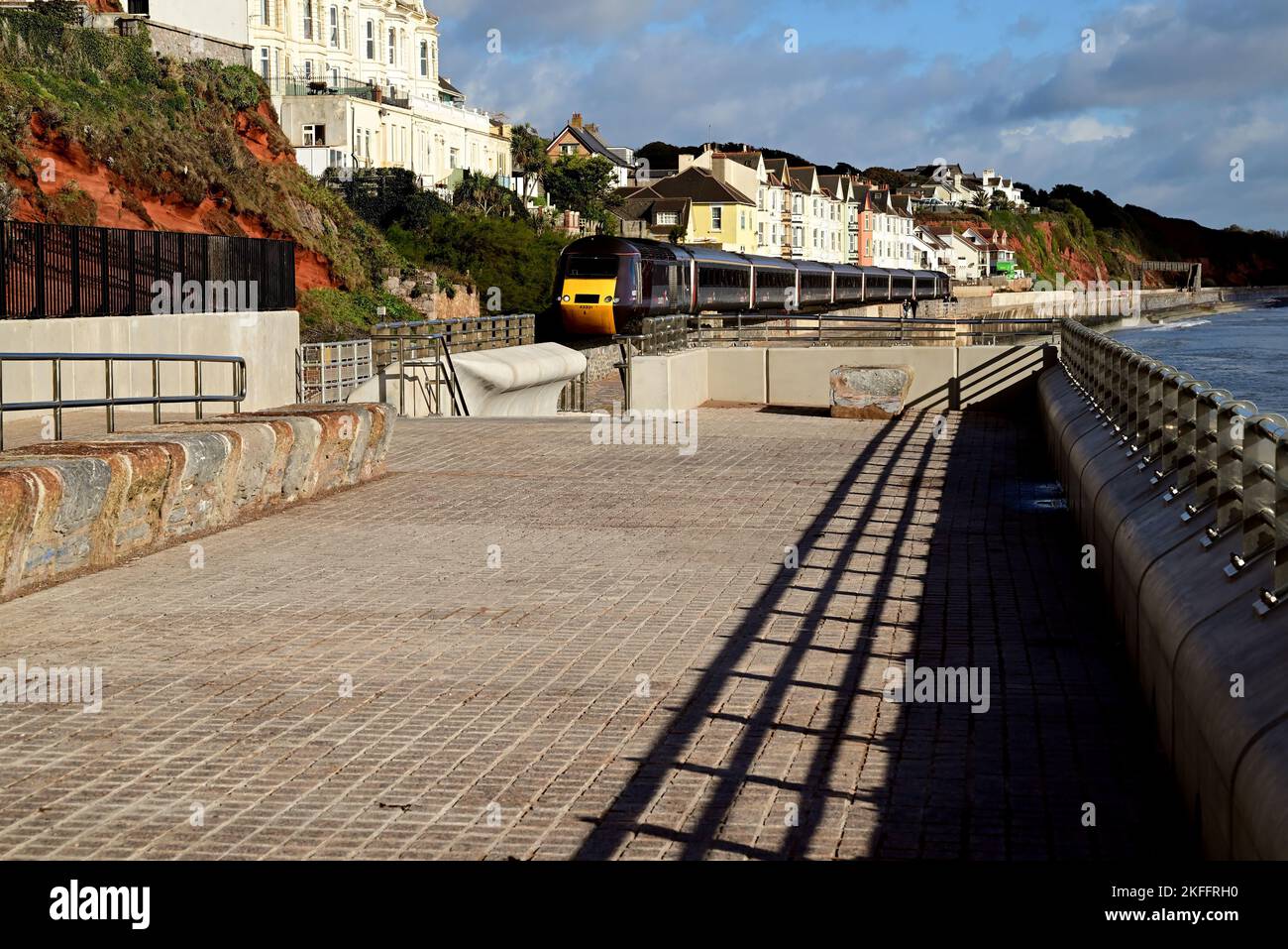 An Intercity125 High Speed Train passing a newly rebuilt section of ...