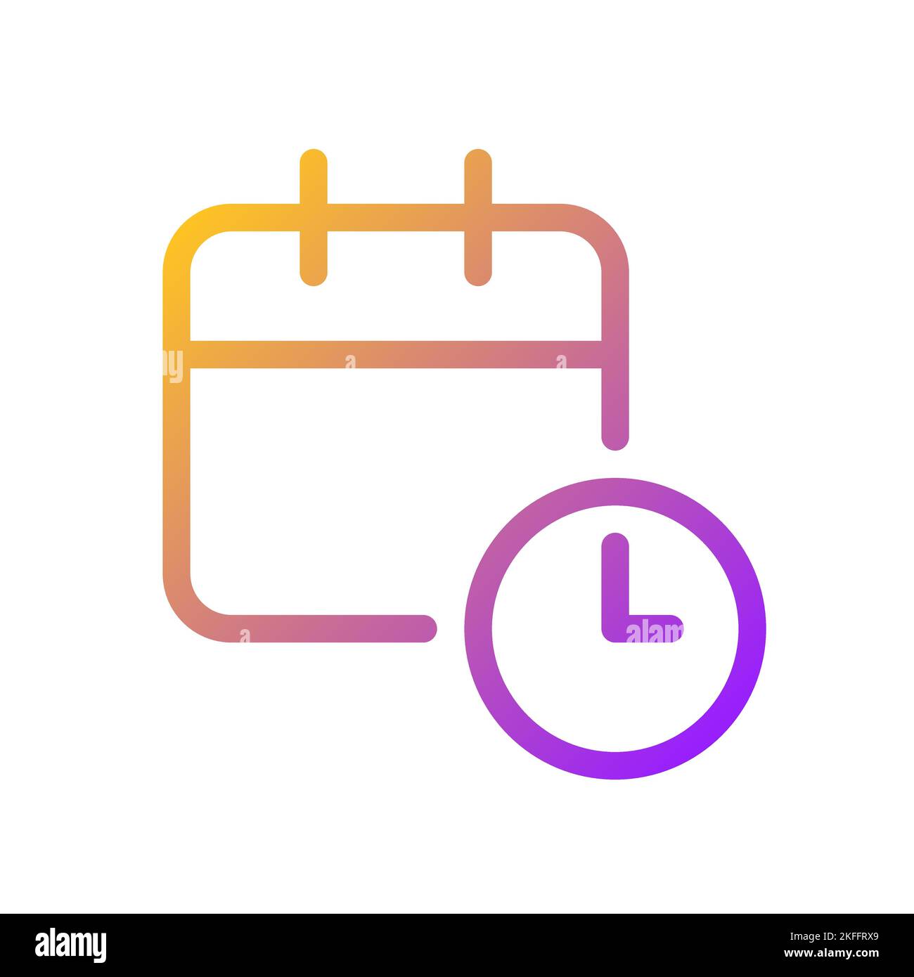 Calendar online pixel perfect gradient linear ui icon Stock Vector
