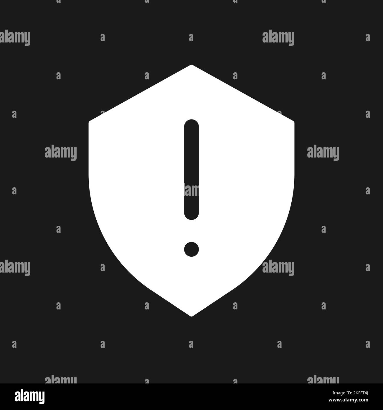 Security hazard dark mode glyph ui icon Stock Vector Image & Art - Alamy