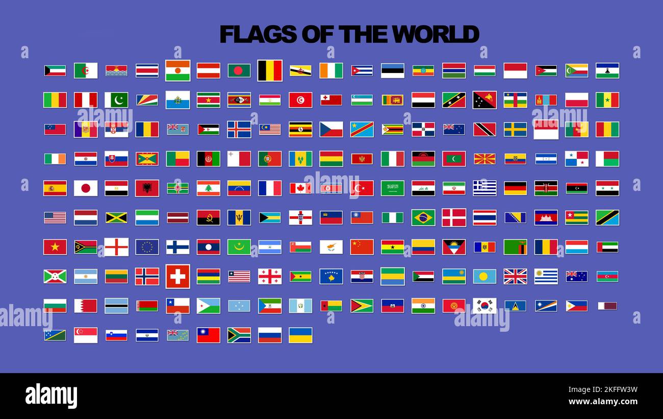 Flags of all World countries Stock Photo - Alamy
