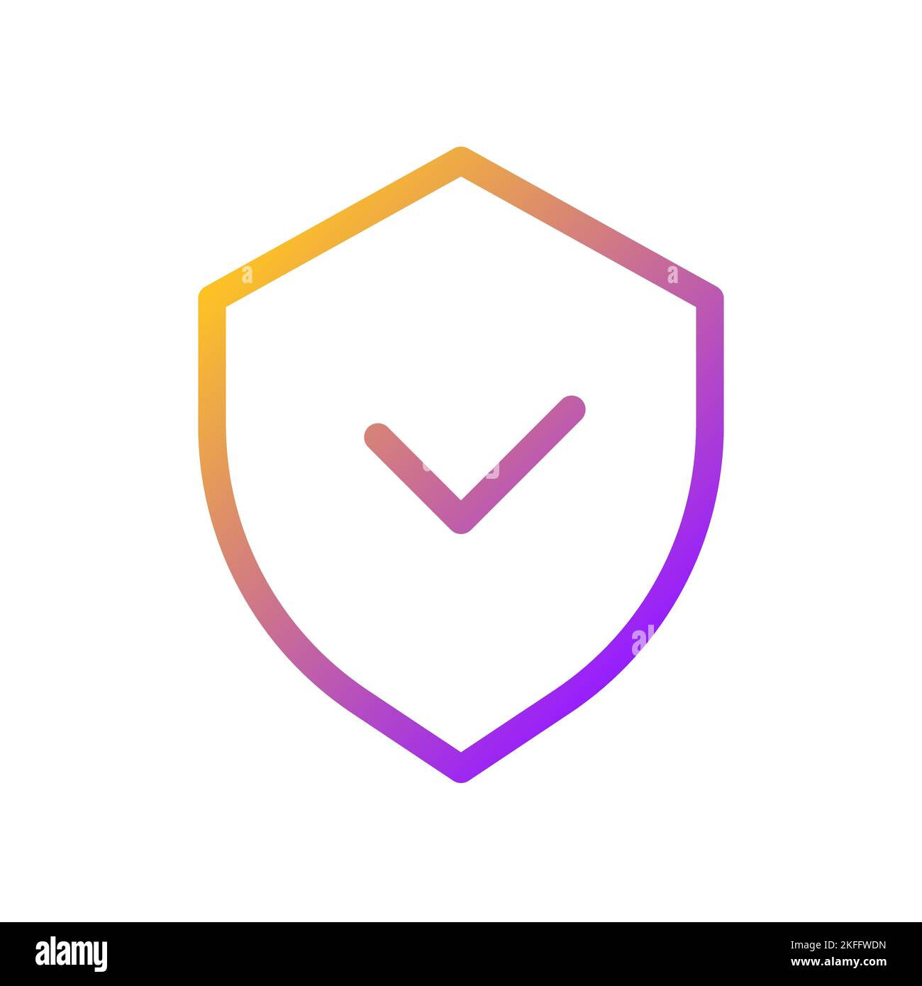 Cyber security pixel perfect gradient linear ui icon Stock Vector