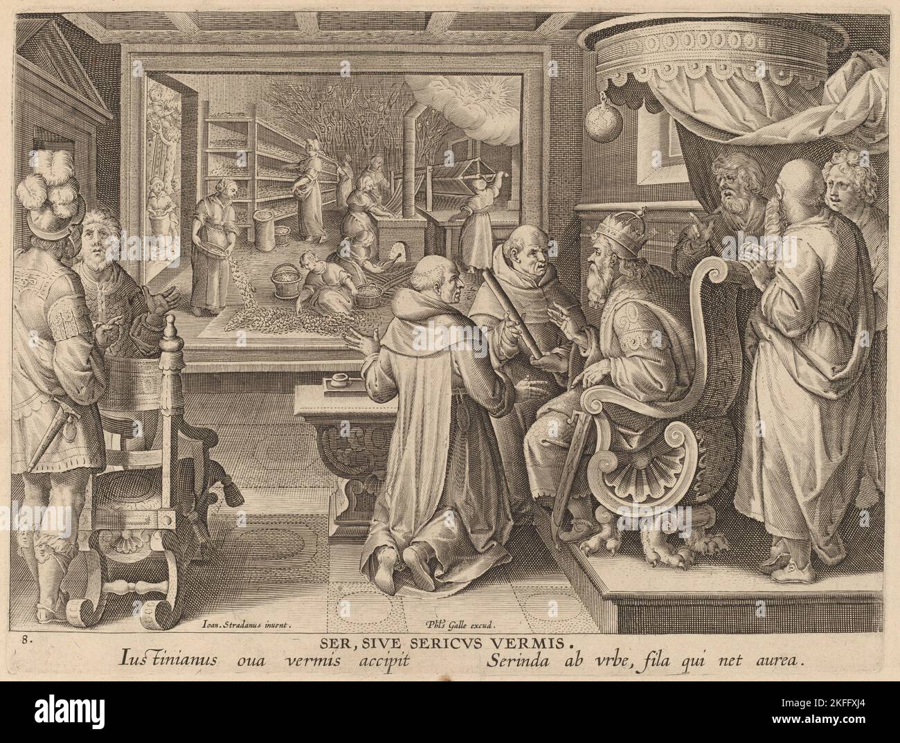 Silk Manufacture: pl.8, c. 1580/1590. Stock Photo