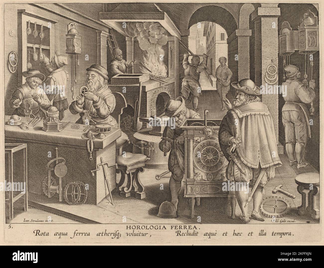 Clockmaking: pl.5, c. 1580/1590. Stock Photo