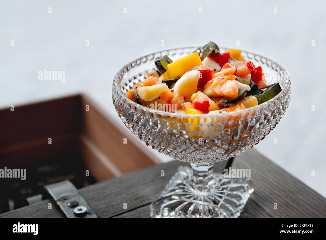 Fruit salad banana orange kiwi hi-res stock photography and images - Alamy
