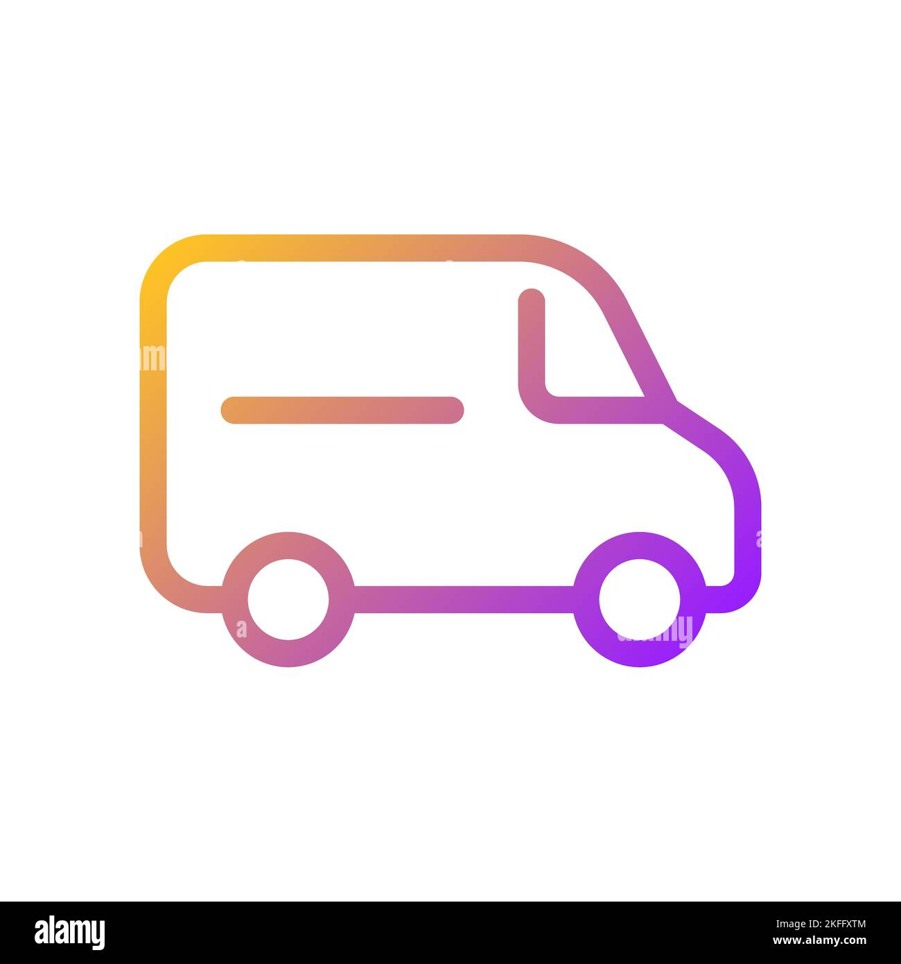Van pixel perfect gradient linear ui icon Stock Vector