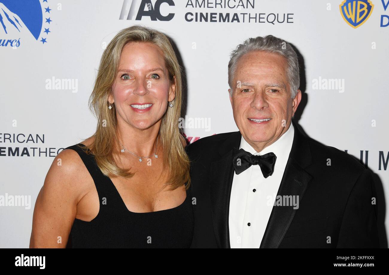 BEVERLY HILLS, CALIFORNIA - NOVEMBER 17: (L-R) Barbara Nash and Mark Badagliacca, CFO, Paramount Pictures attend the 36th Annual American Cinematheque Stock Photo