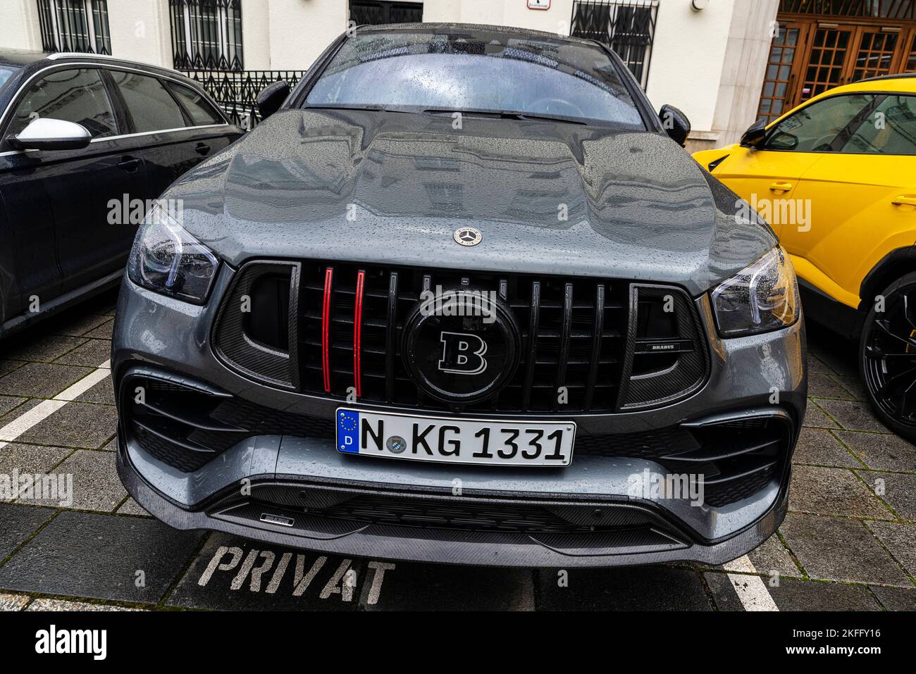 Vienna, Austria October 14, 2022 Gray Mercedes Benz Brabus car