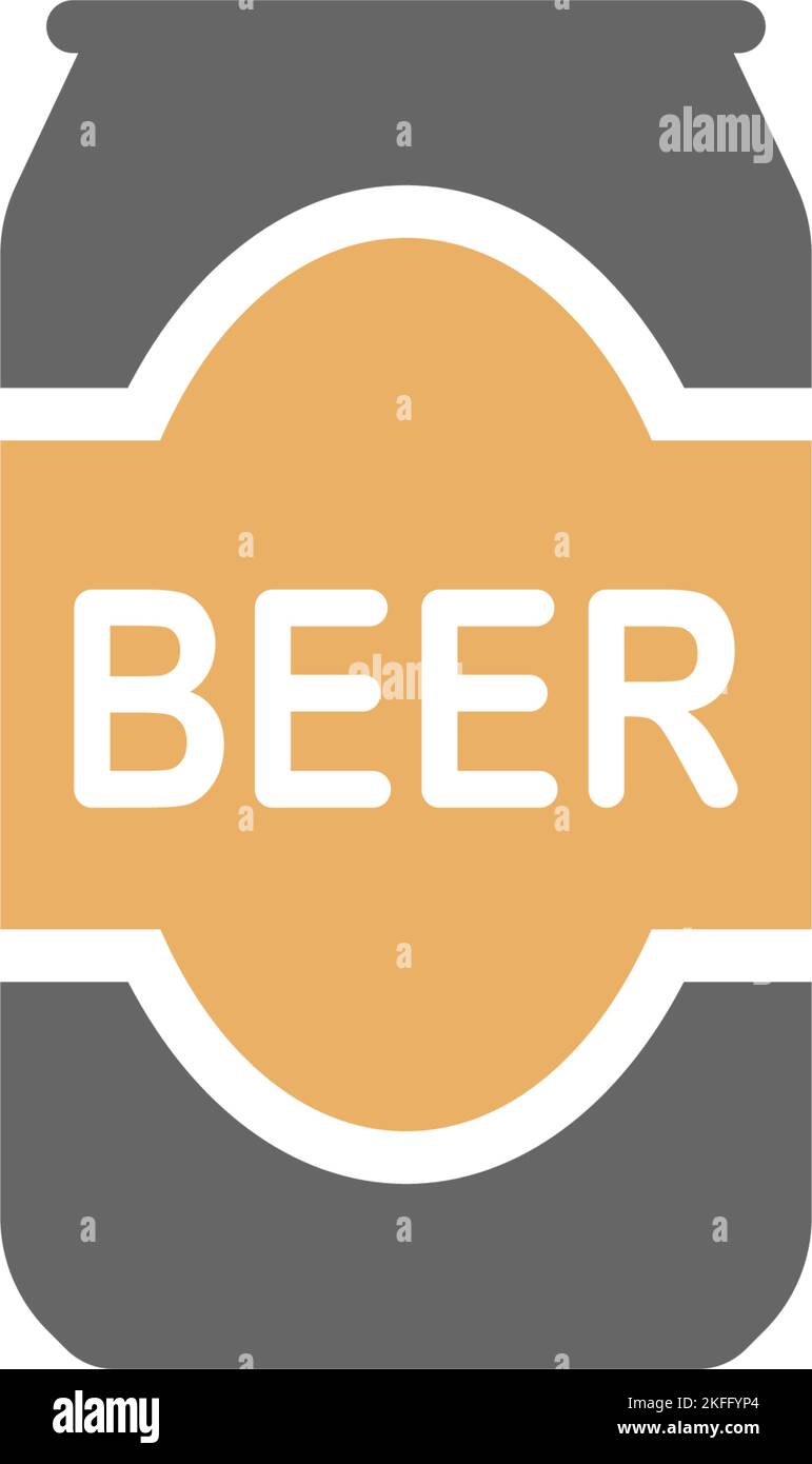 A beer can isolated on the white background. Stock Vector