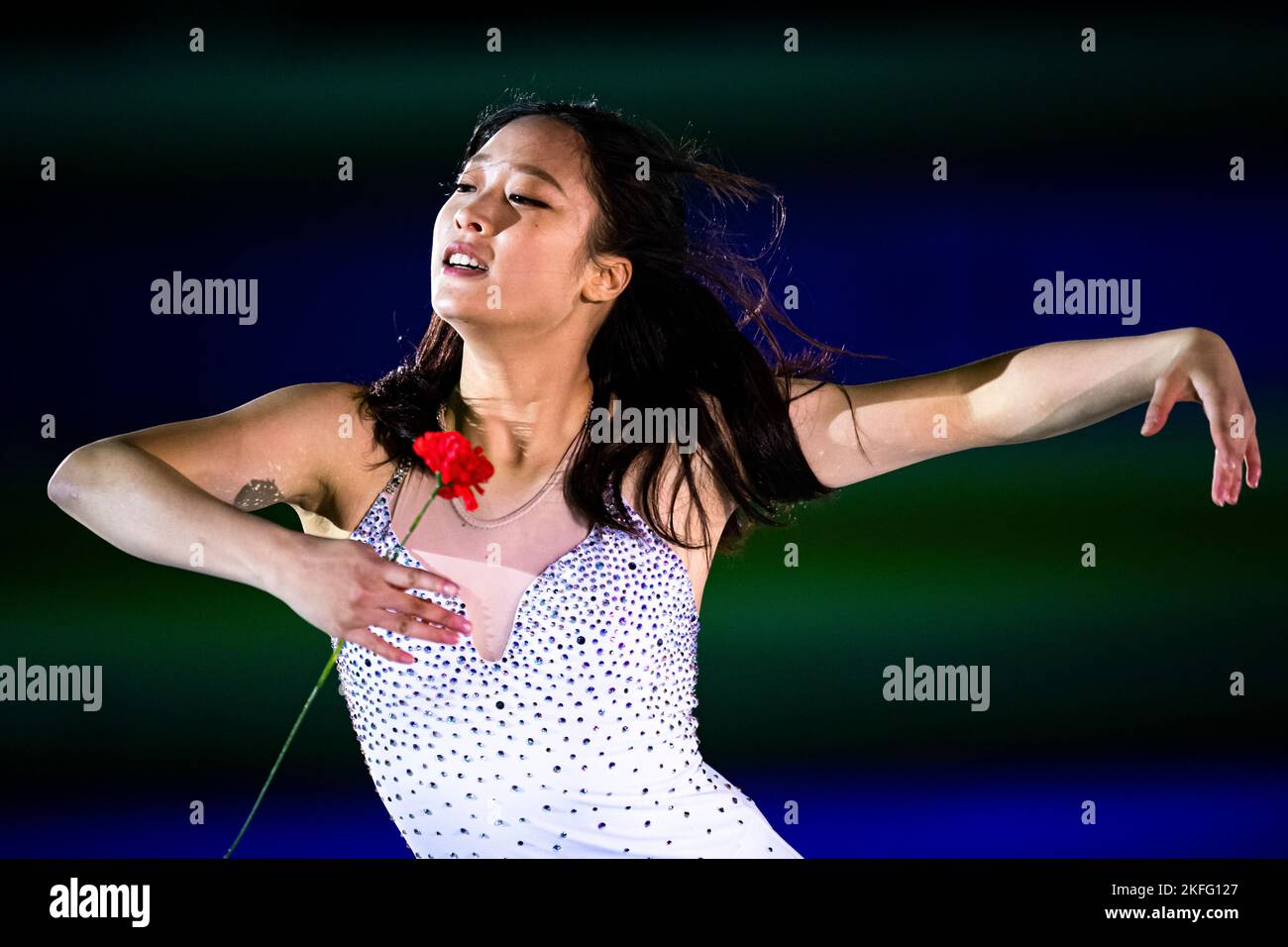 SHEFFIELD, Sheffield. 13th, Nov 2022. Young You of Korean performs for the Exhibition Program during ISU Grand Prix - MK John Wilson Trophy 2022 at ICE Sheffield on Sunday, 13 November 2022. SHEFFIELD, Sheffield. Credit: Taka G Wu/Alamy Live News Stock Photo