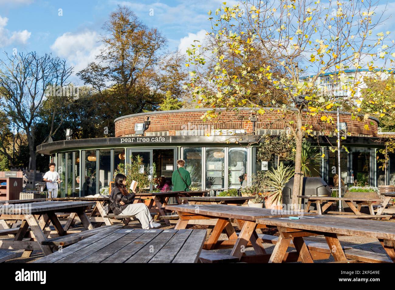 The Pear Tree cafe in Battersea Park, London, UK Stock Photo Alamy