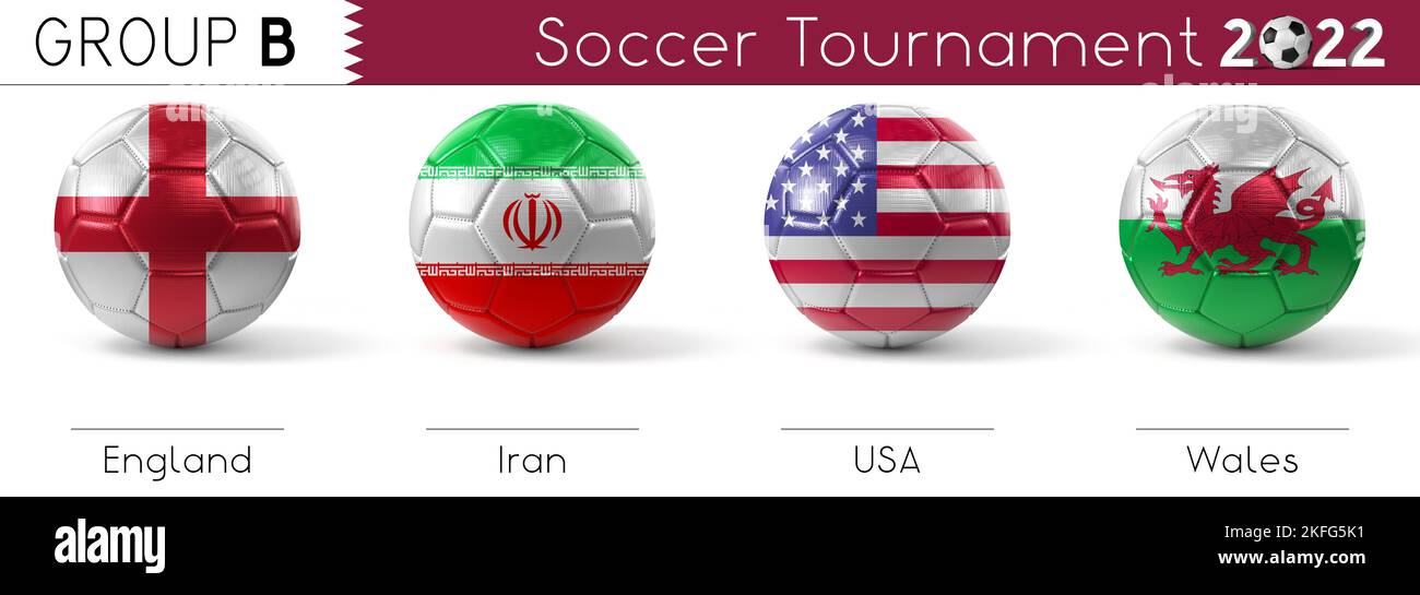 Soccer Tournament 2022 Group B chart 3D illustration Stock Photo Alamy
