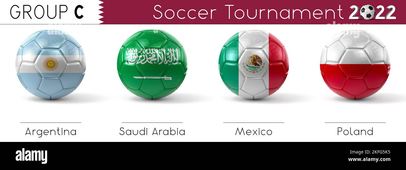 Soccer Tournament 2022 Group C chart 3D illustration Stock Photo Alamy