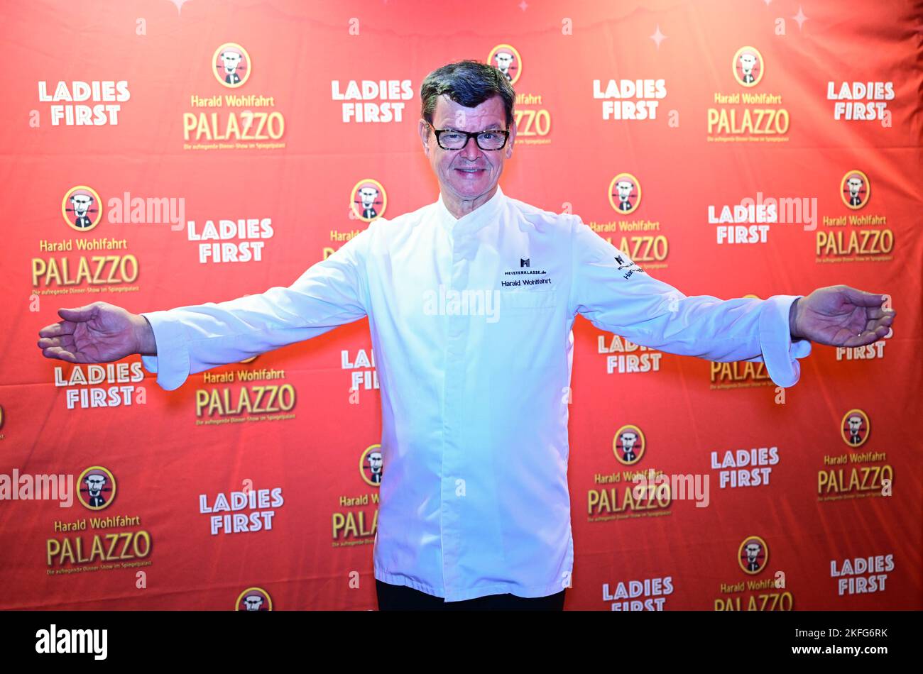 Stuttgart, Germany. 17th Nov, 2022. Former 3-star chef Harald Wohlfahrt, pictured at the premiere of the Palazzo dinner show in Stuttgart. Credit: Bernd Weißbrod/dpa/Alamy Live News Stock Photo