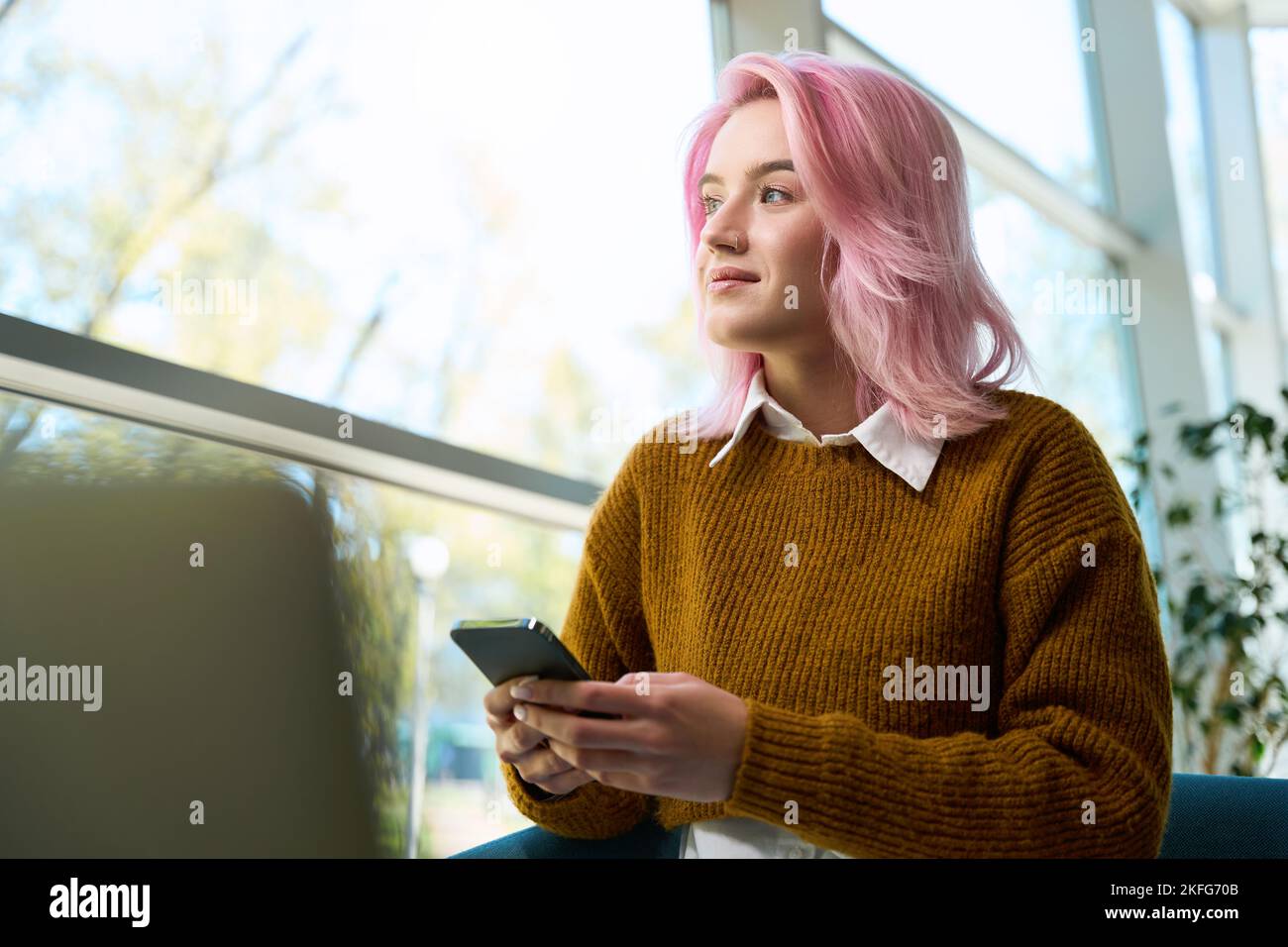 Adorable caucasian young lady hires stock photography and images Alamy