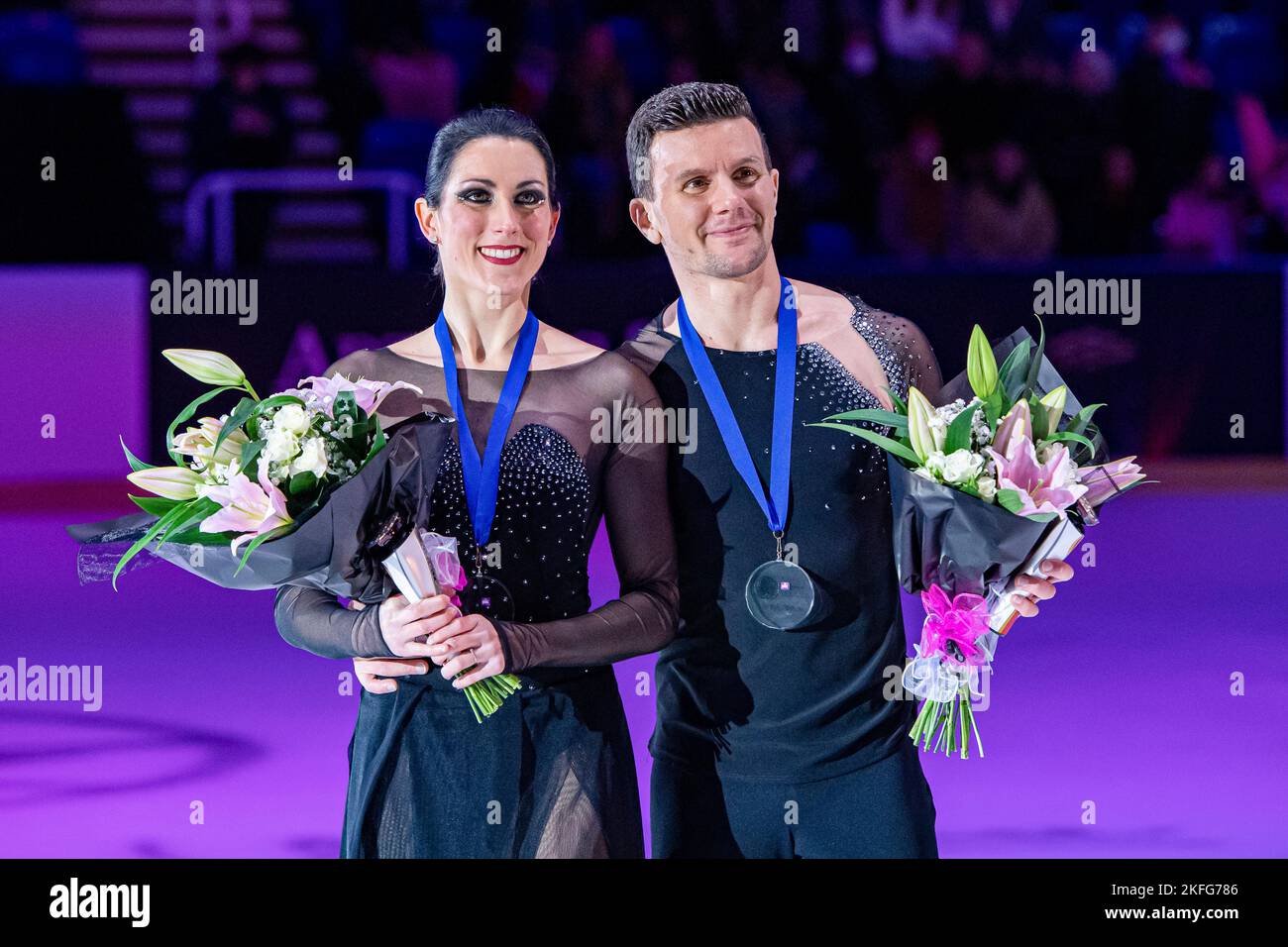 SHEFFIELD, Sheffield. 13th, Nov 2022. Charlene Guignard, Marco Fabbri