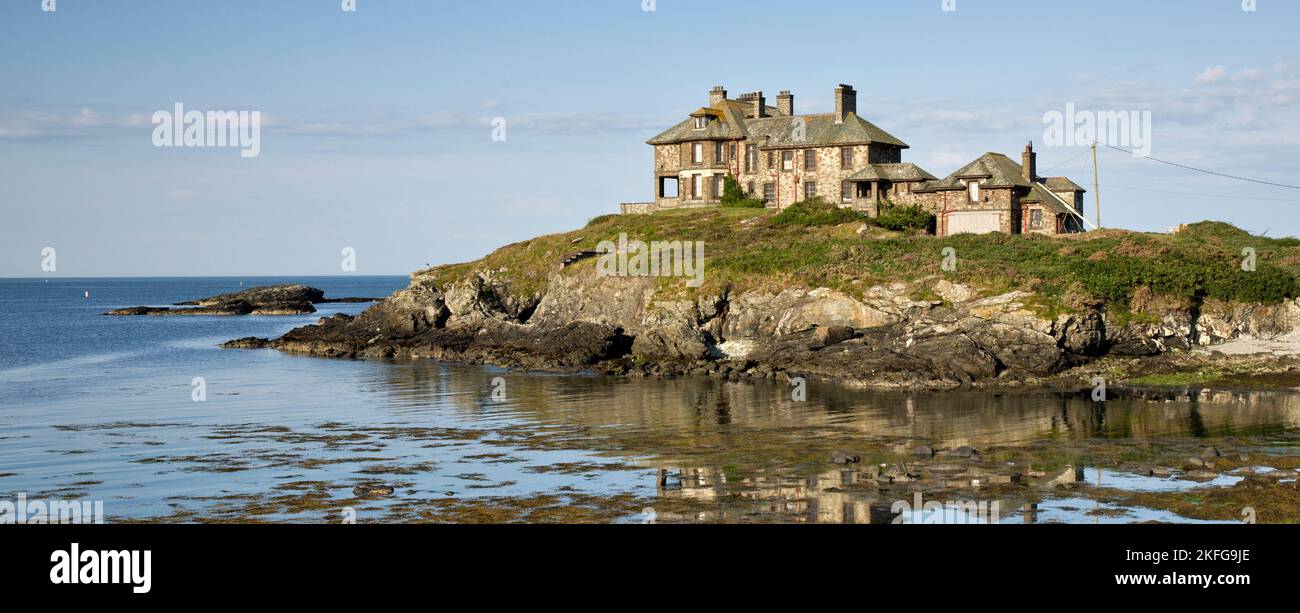 Craigy y Mor The Haunted House Trearddur Bay on the western coast of Holy Island part of the Isle of Anglesey (Sir Ynys Mon) North Wales UK in Summer. Stock Photo