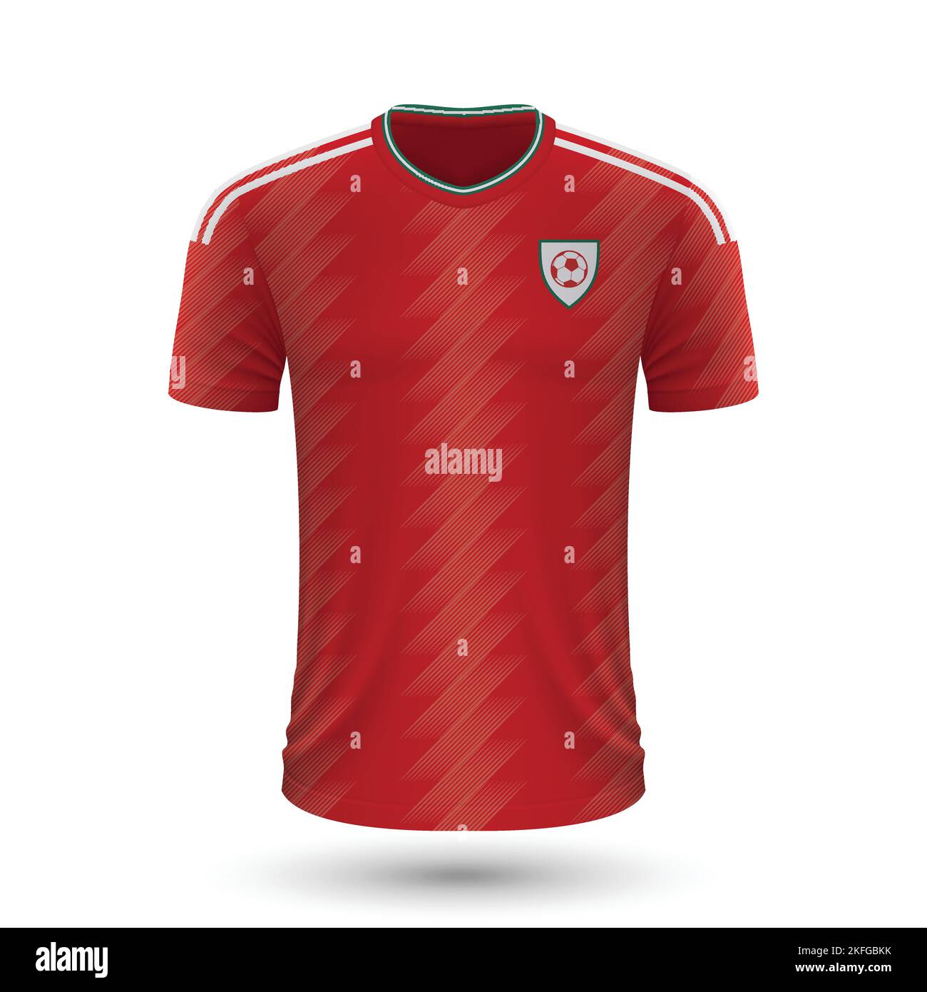Realistic soccer shirt of Wales, jersey template for football kit Stock Vector