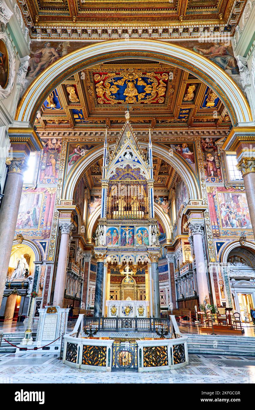 Rome Lazio Italy. The Archbasilica Cathedral of the Most Holy Savior ...