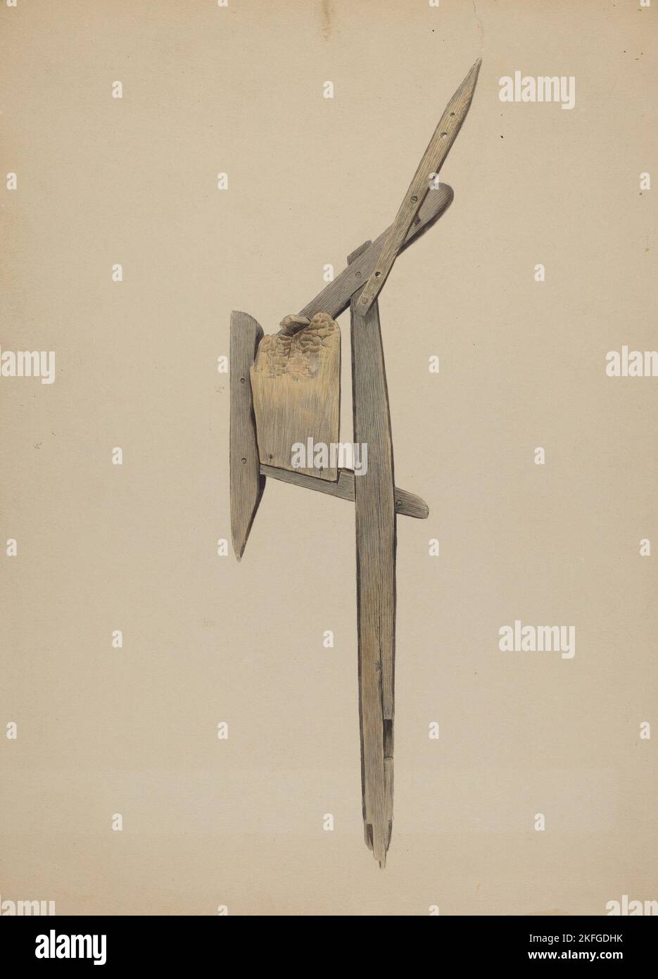 Wooden Plow, c. 1940 Stock Photo Alamy