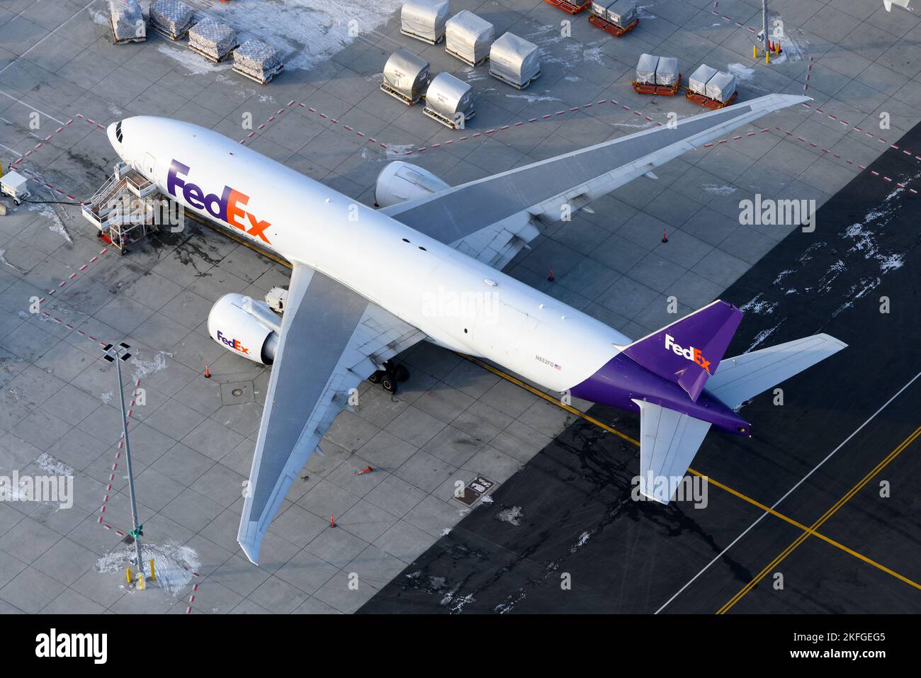 Fedex Boeing 777F aircraft Airplane for cargo transport for Federal Fedex Boeing 777F aircraft Airplane for cargo transport for Federal