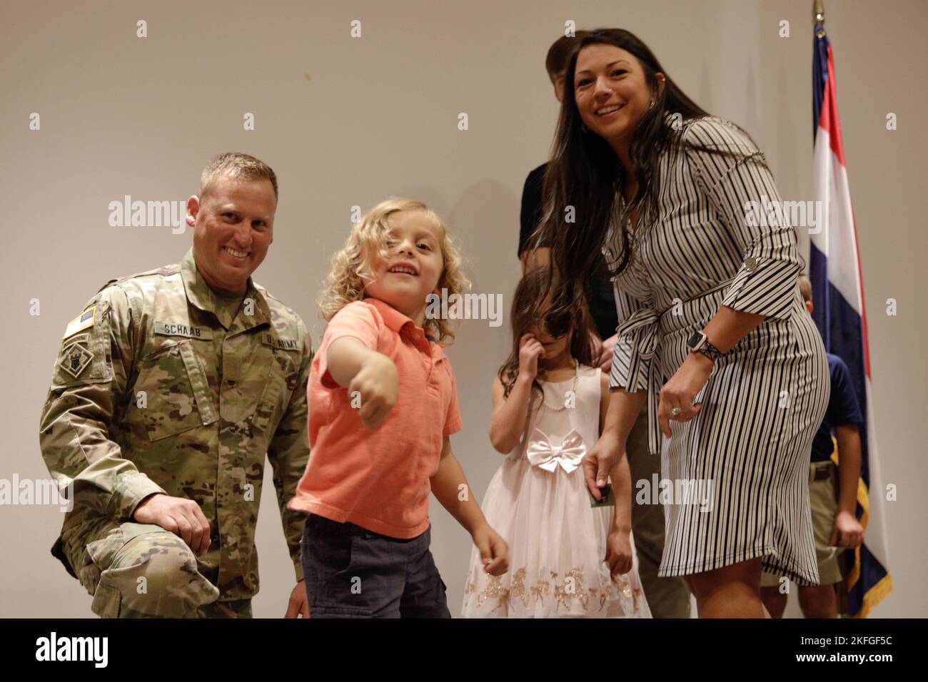 U.S. Army National Guard 1st. Sgt. Daniel Schaab is advanced to