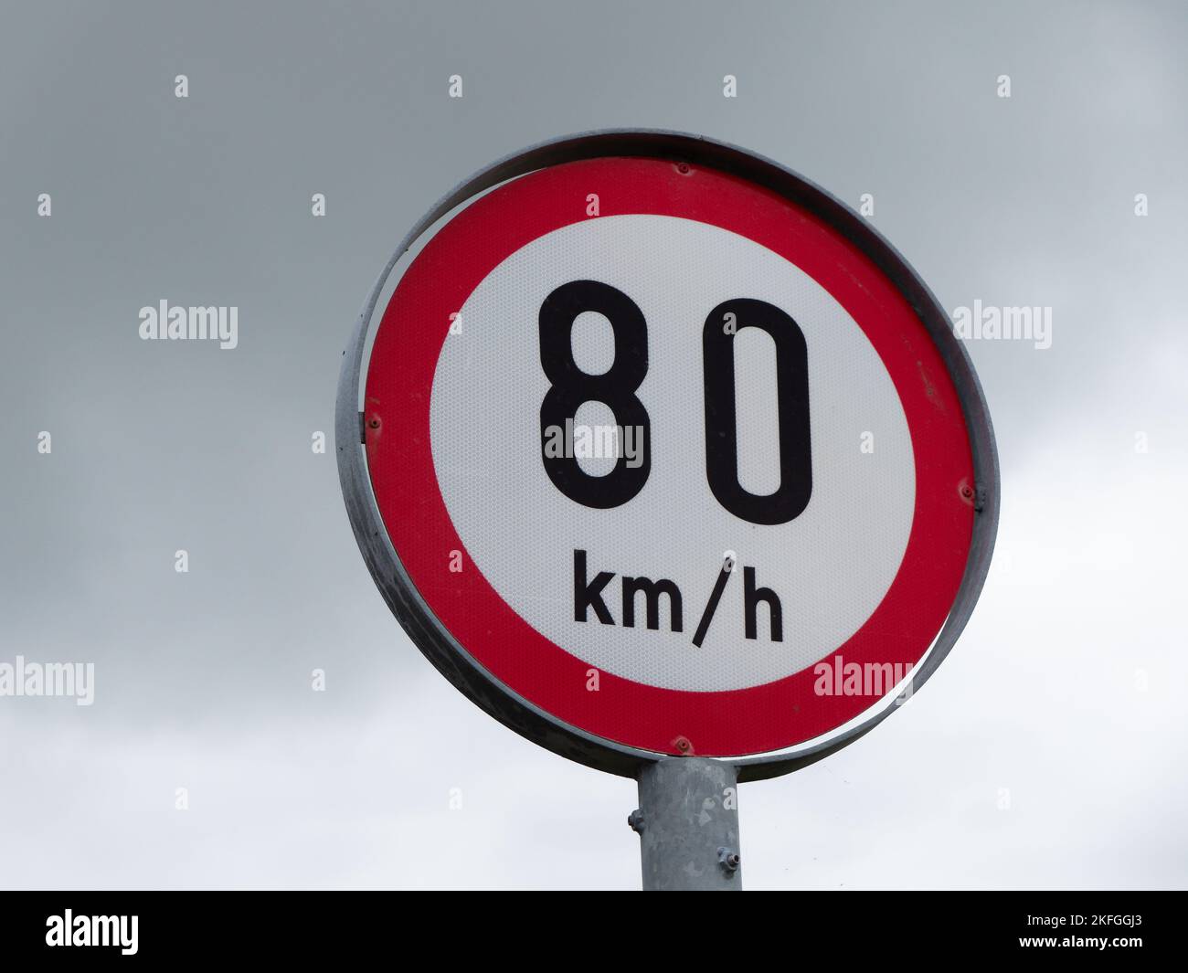 80km Per Hour Limited Zone Up To Traffic Sign On White 56 OFF