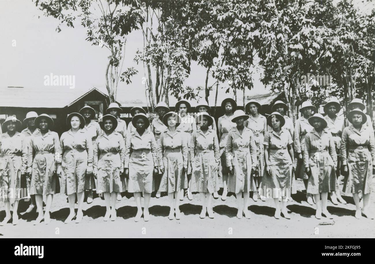 Members of an African American company of the Women's Army Auxiliary