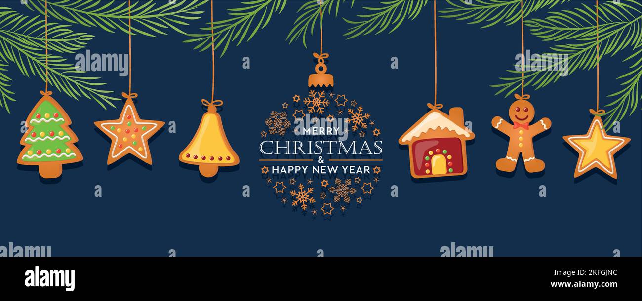 Gingerbread man border Stock Vector Images - Alamy
