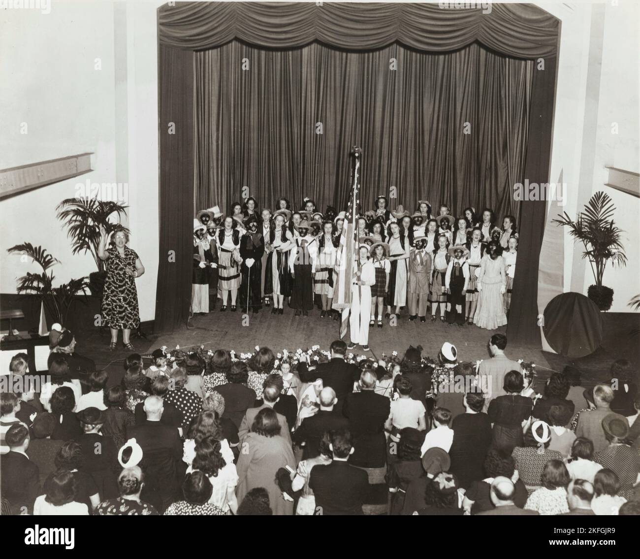 Blackface show, singers, 1935 - 1943. Stock Photo