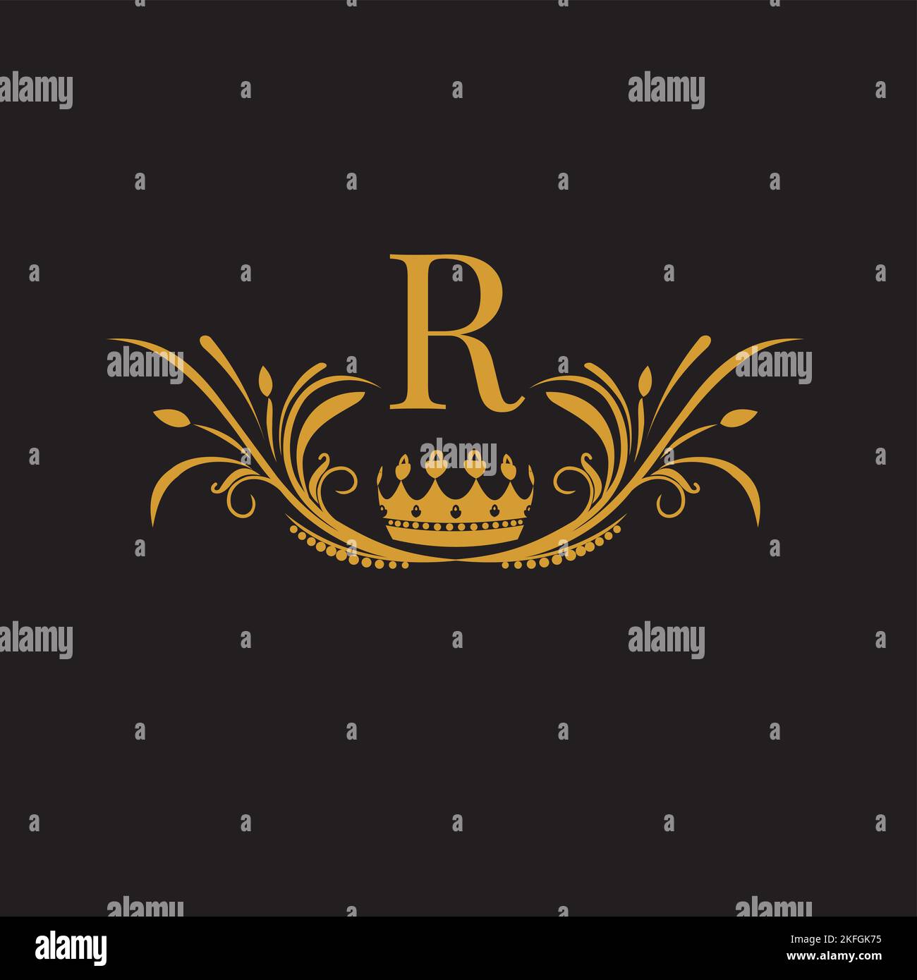 luxury modern vector logo design Stock Vector