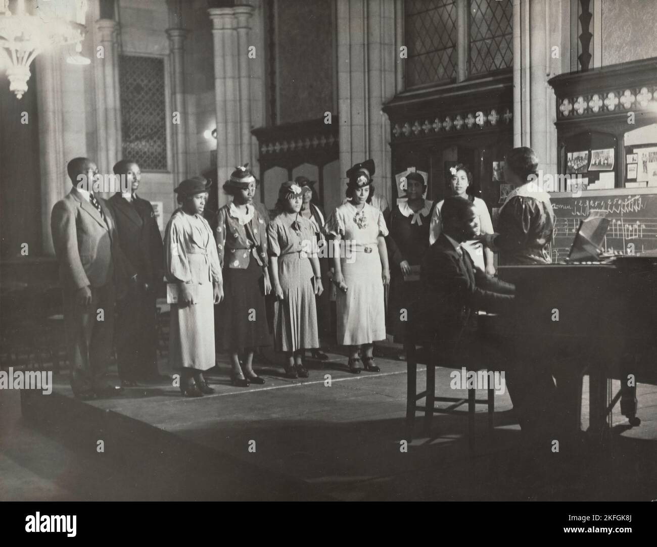 Music history class, 1935 - 1943. Stock Photo