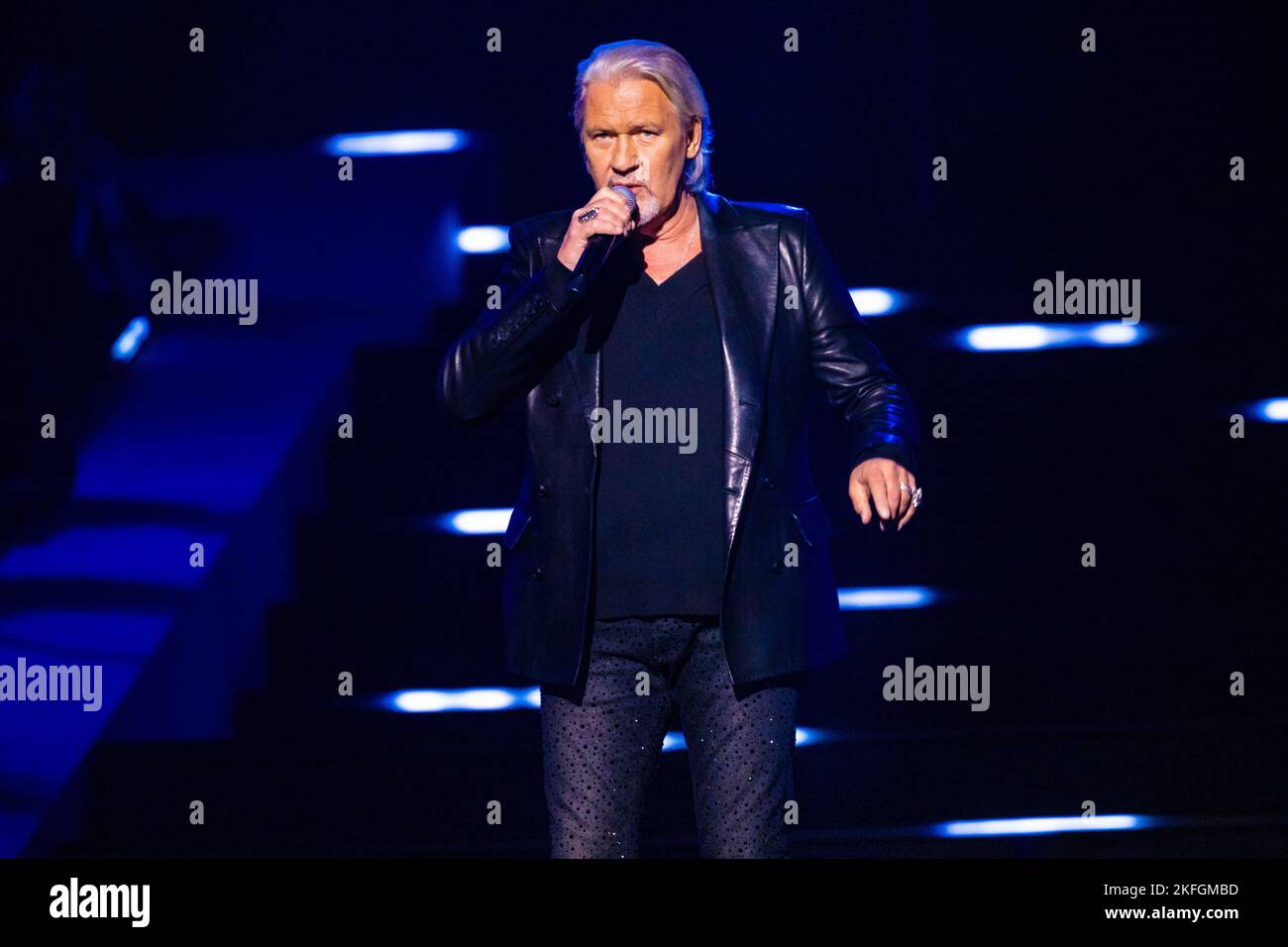 Johnny Logan performing during The Great Eurovision Song Contest