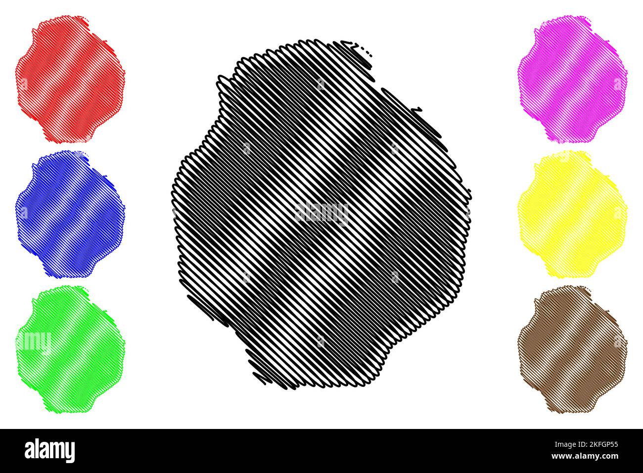 Alamagan Island Commonwealth of - Alamagan Island Commonwealth Of The Northern Mariana Islands Pacific Ocean United States Of America Usa Map Vector Illustration Scribble Sketch 2KFGP55 